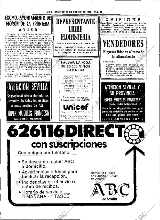 ABC SEVILLA 14-08-1983 página 60