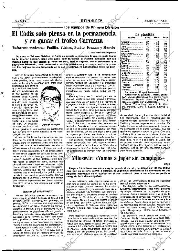 ABC MADRID 17-08-1983 página 46