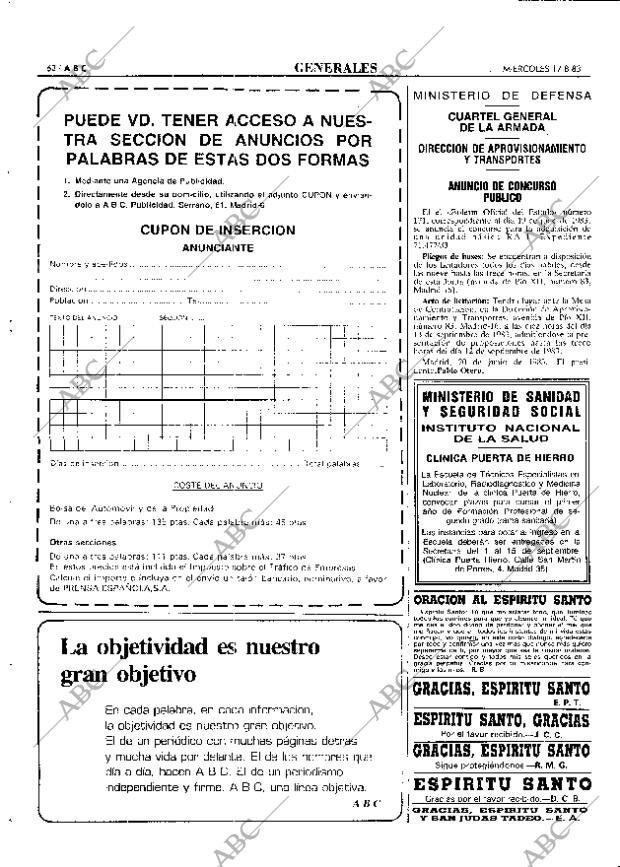 ABC MADRID 17-08-1983 página 62