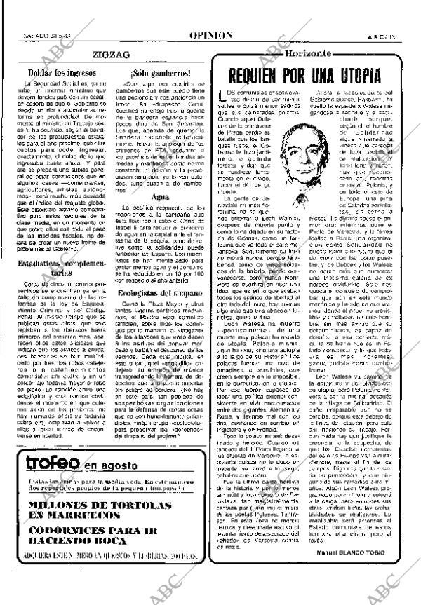ABC MADRID 20-08-1983 página 13