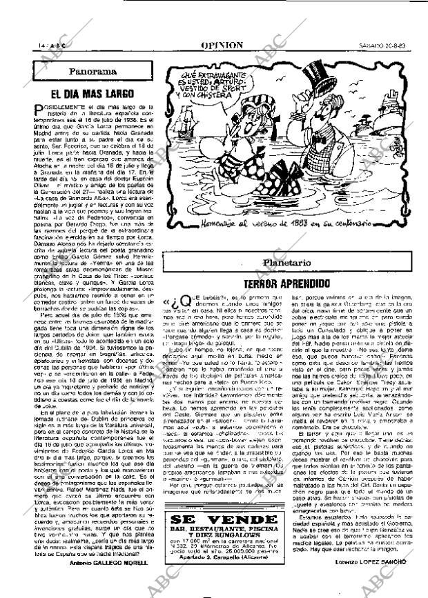 ABC MADRID 20-08-1983 página 14