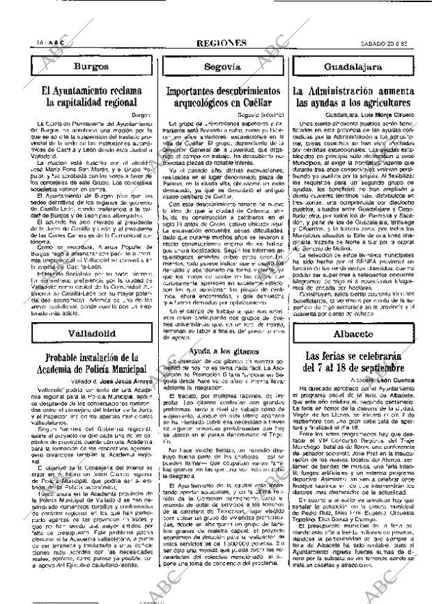 ABC MADRID 20-08-1983 página 18