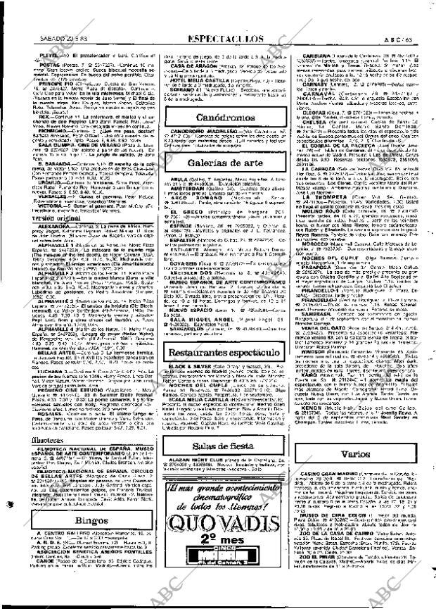 ABC MADRID 20-08-1983 página 63
