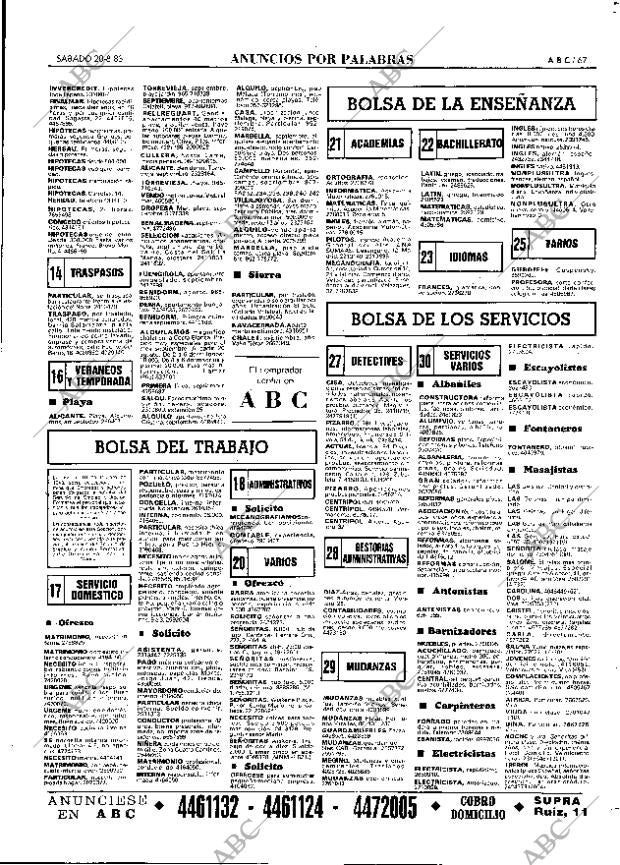 ABC MADRID 20-08-1983 página 67