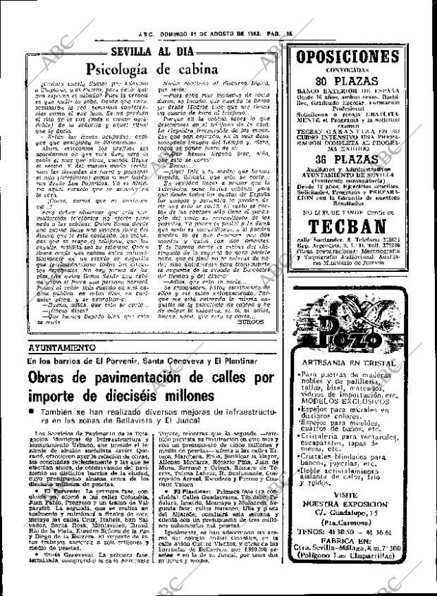 ABC SEVILLA 21-08-1983 página 25
