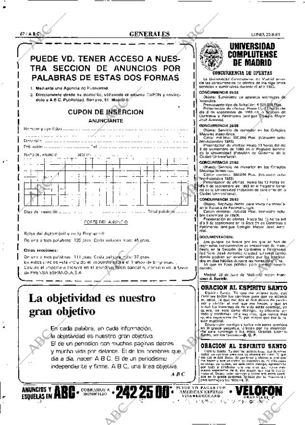 ABC MADRID 22-08-1983 página 62