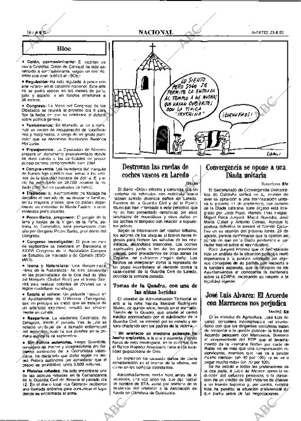 ABC MADRID 23-08-1983 página 16