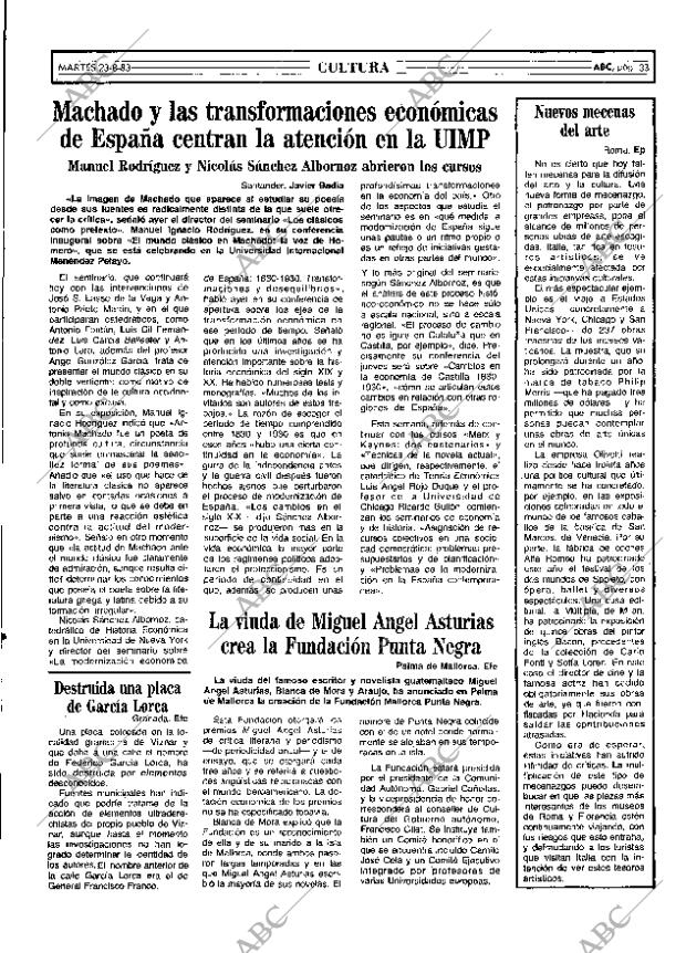 ABC MADRID 23-08-1983 página 33