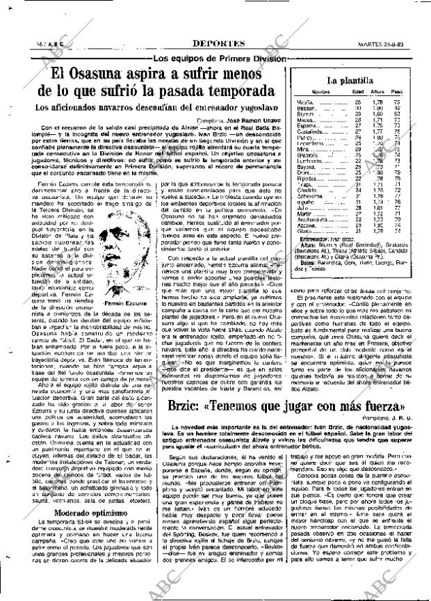 ABC MADRID 23-08-1983 página 46