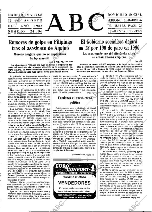 ABC MADRID 23-08-1983 página 9