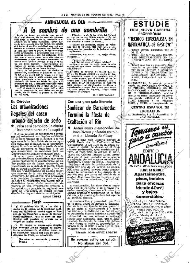 ABC SEVILLA 23-08-1983 página 19