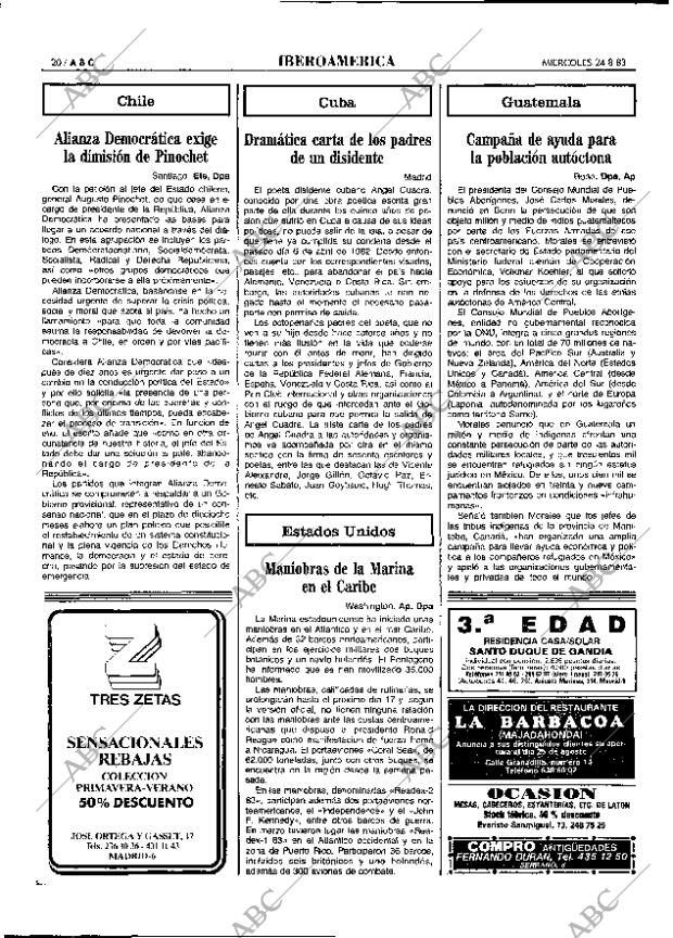 ABC MADRID 24-08-1983 página 20