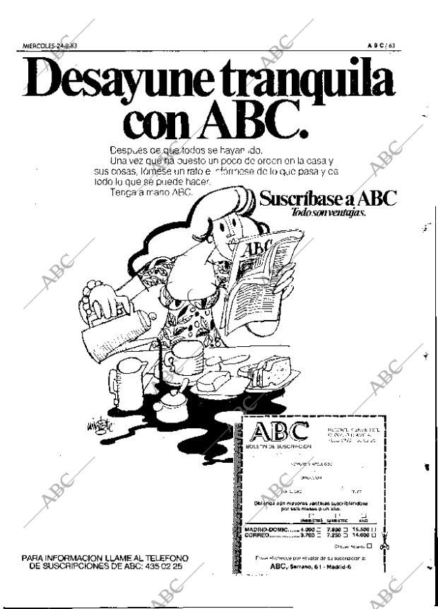 ABC MADRID 24-08-1983 página 63