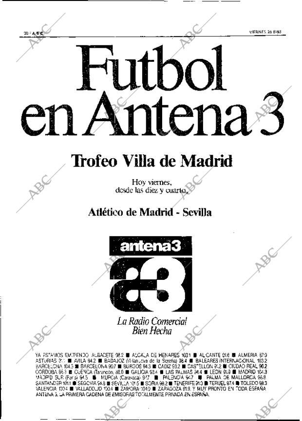 ABC MADRID 26-08-1983 página 20