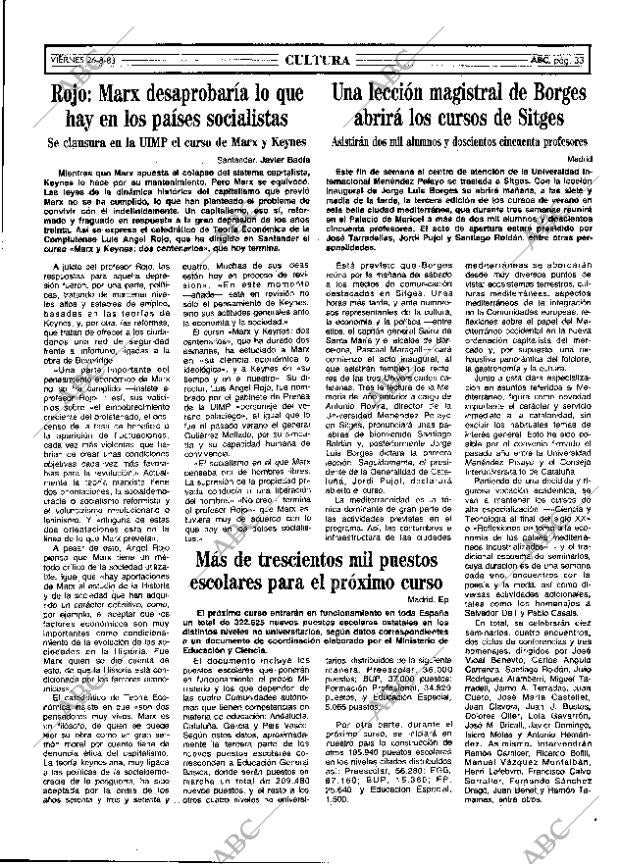 ABC MADRID 26-08-1983 página 33