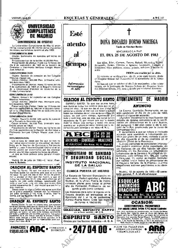 ABC MADRID 26-08-1983 página 61