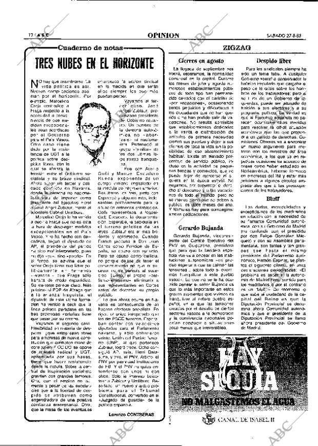 ABC MADRID 27-08-1983 página 12