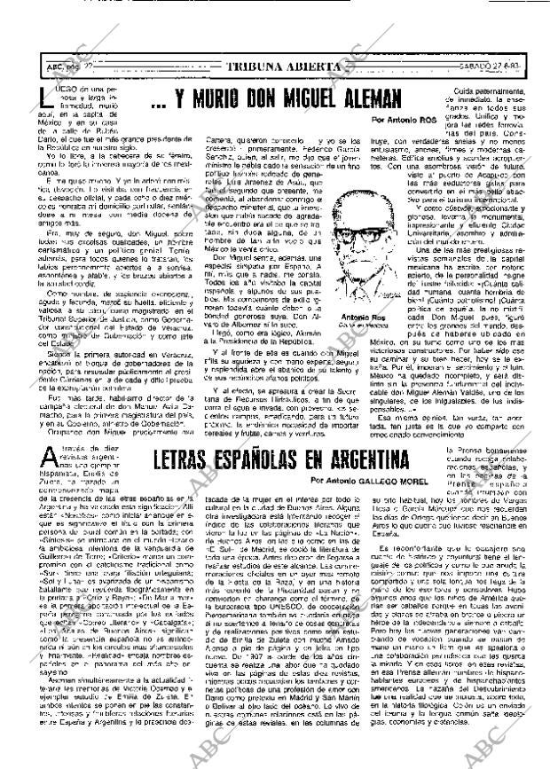 ABC MADRID 27-08-1983 página 22