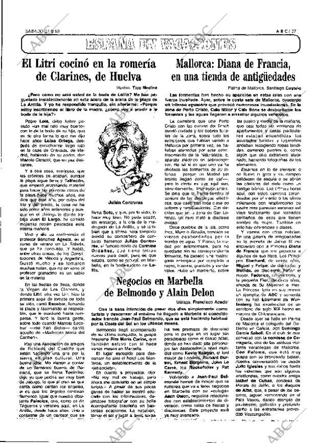 ABC MADRID 27-08-1983 página 27