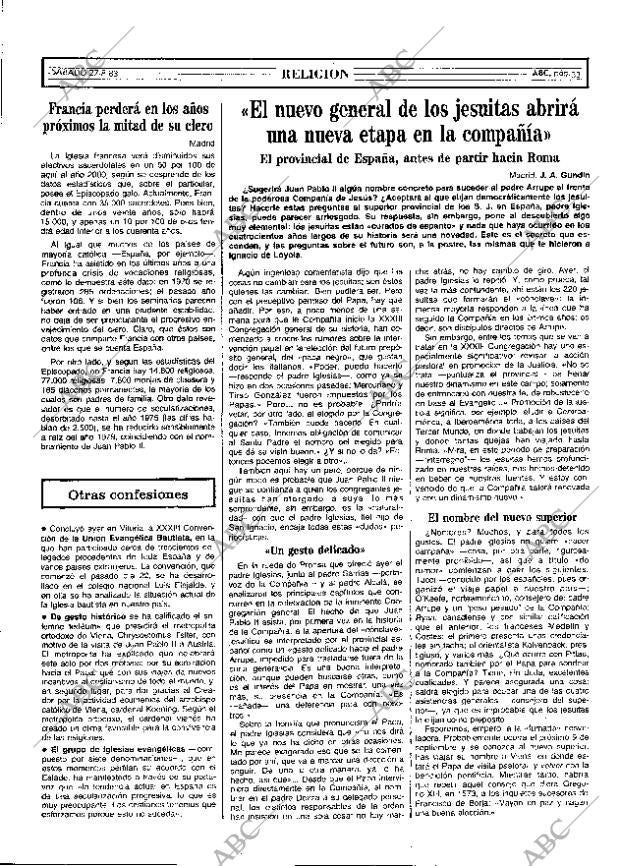 ABC MADRID 27-08-1983 página 33