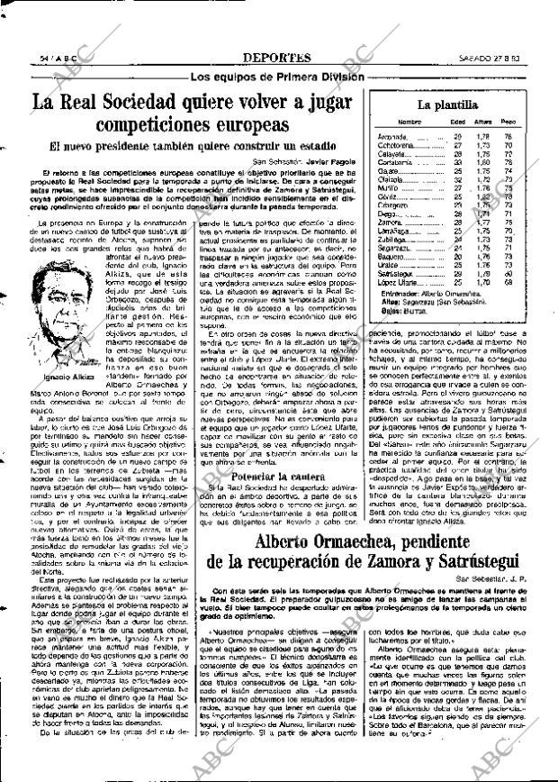 ABC MADRID 27-08-1983 página 54