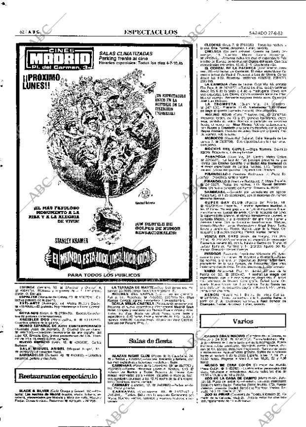 ABC MADRID 27-08-1983 página 62
