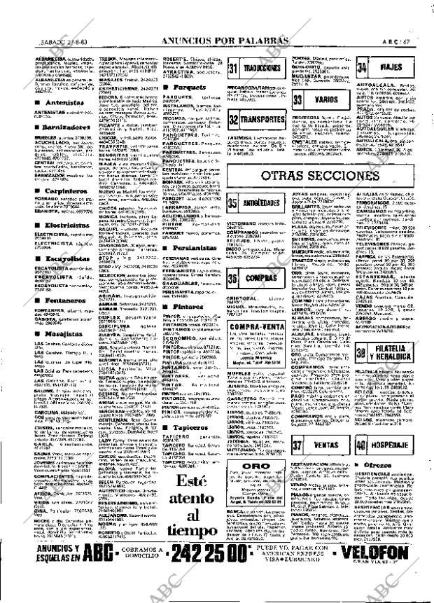 ABC MADRID 27-08-1983 página 67