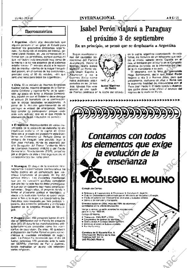 ABC MADRID 29-08-1983 página 23
