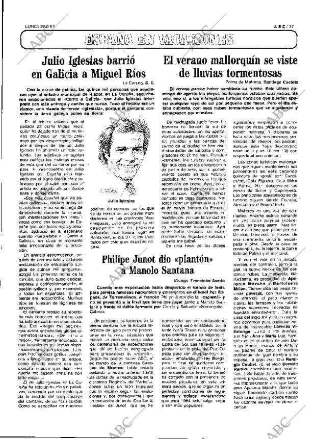 ABC MADRID 29-08-1983 página 27