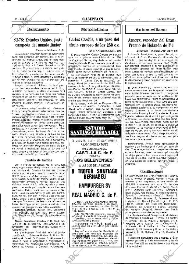ABC MADRID 29-08-1983 página 40