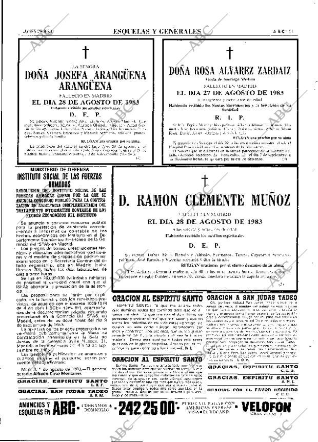 ABC MADRID 29-08-1983 página 61