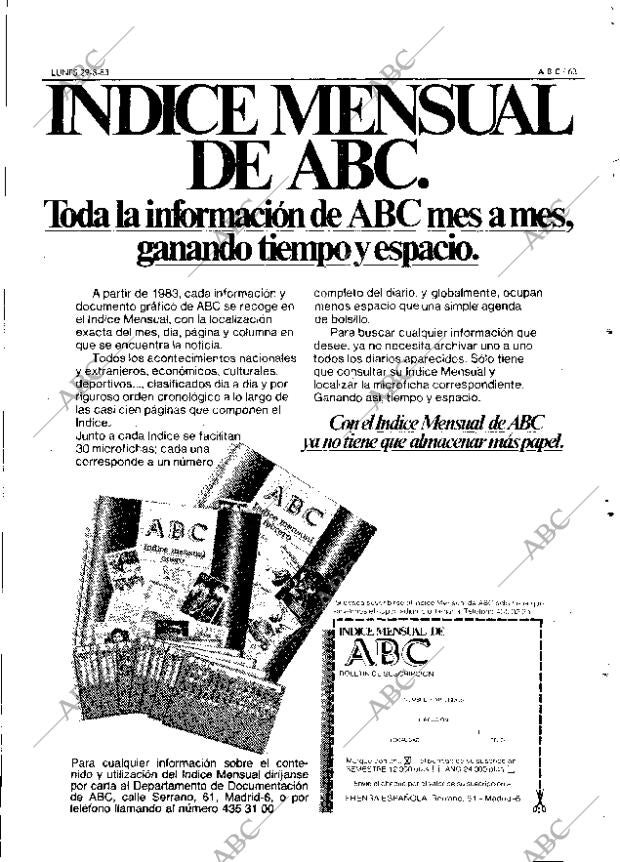 ABC MADRID 29-08-1983 página 63