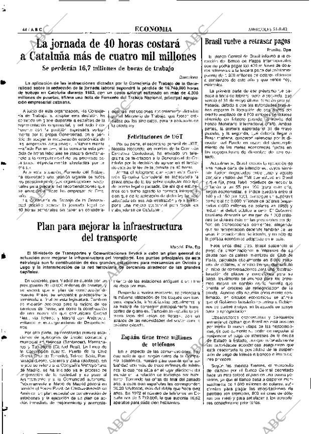 ABC MADRID 31-08-1983 página 44