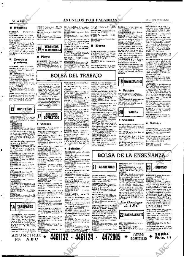 ABC MADRID 31-08-1983 página 58