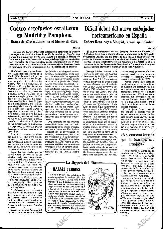 ABC MADRID 05-09-1983 página 15