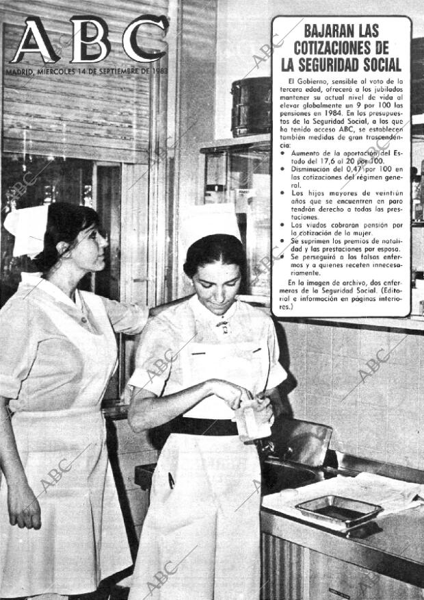 ABC MADRID 14-09-1983 página 1