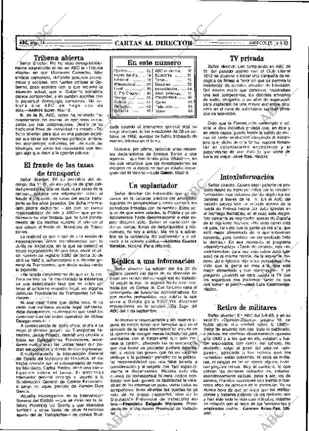 ABC MADRID 14-09-1983 página 14