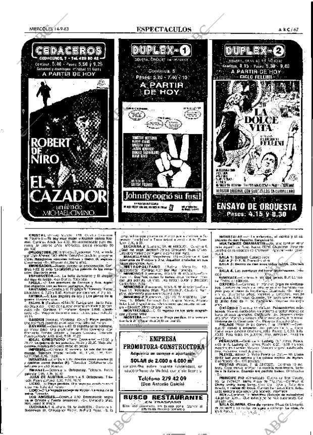 ABC MADRID 14-09-1983 página 67