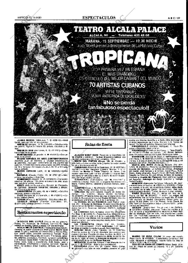 ABC MADRID 14-09-1983 página 69