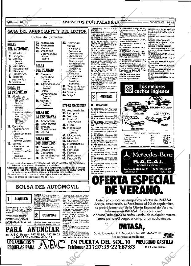 ABC MADRID 14-09-1983 página 70