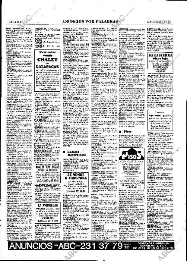 ABC MADRID 14-09-1983 página 74
