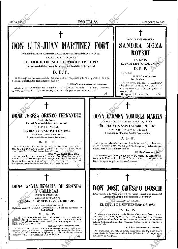ABC MADRID 14-09-1983 página 82