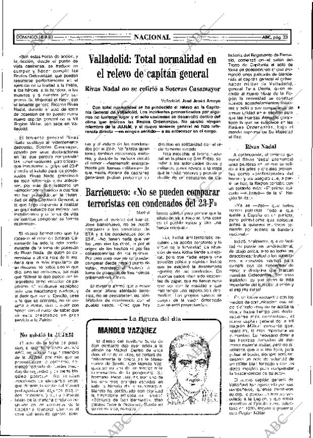 ABC MADRID 18-09-1983 página 23