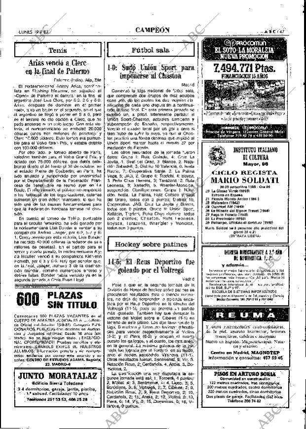 ABC MADRID 19-09-1983 página 47