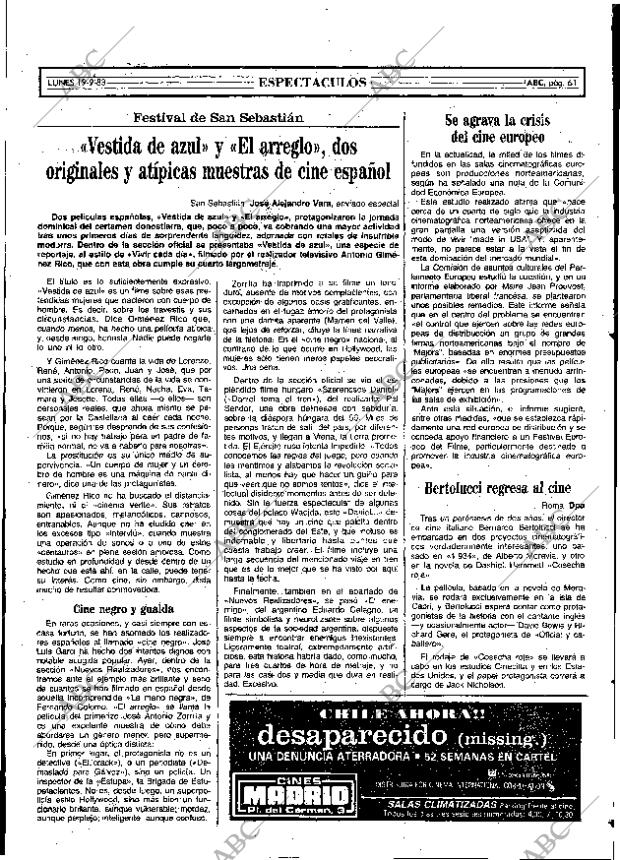 ABC MADRID 19-09-1983 página 61