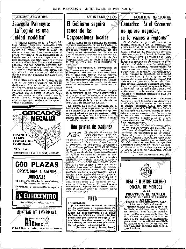 ABC SEVILLA 21-09-1983 página 16