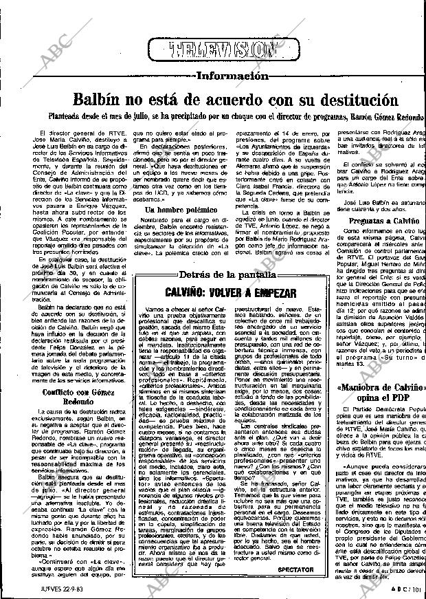 ABC MADRID 22-09-1983 página 101