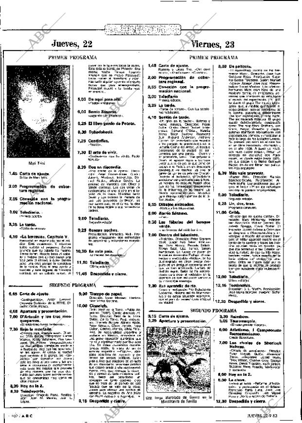 ABC MADRID 22-09-1983 página 102