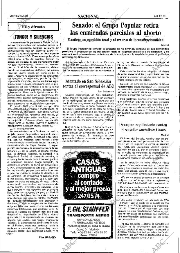 ABC MADRID 22-09-1983 página 23