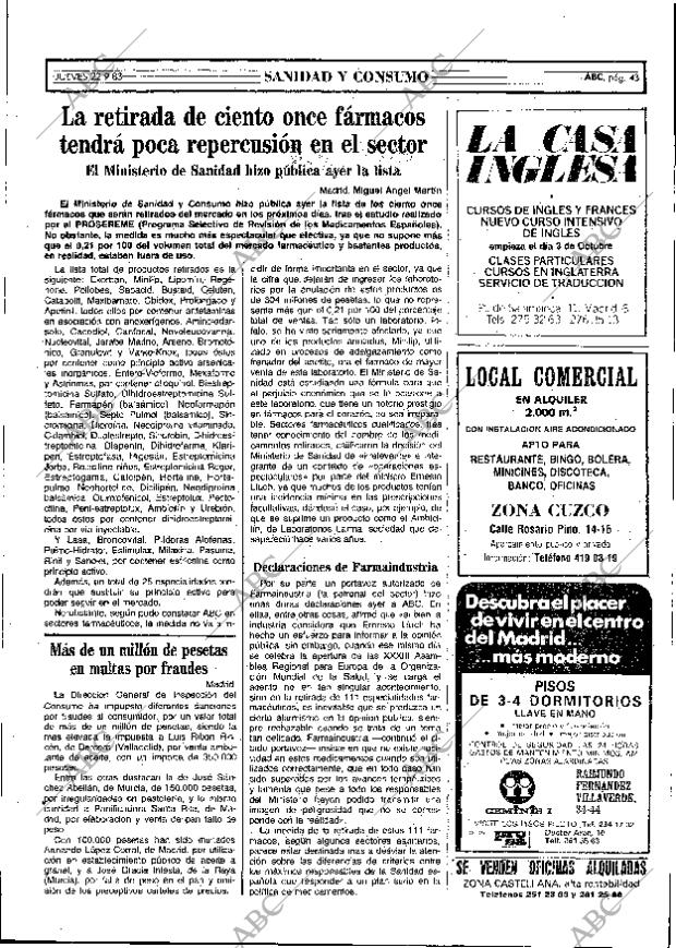 ABC MADRID 22-09-1983 página 43